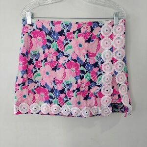 crown & ivy Pink and Blue Floral Skort